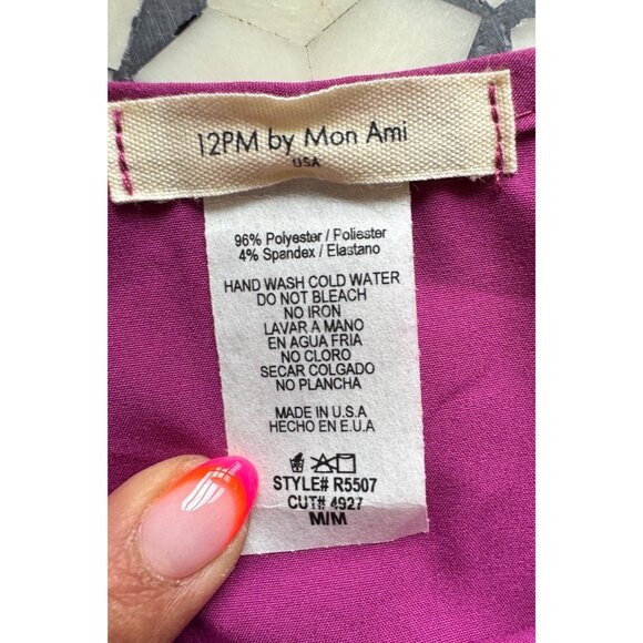 12PM By Mon Ami Womens Scalloped Hem Romper Medium - Picture 3 of 4